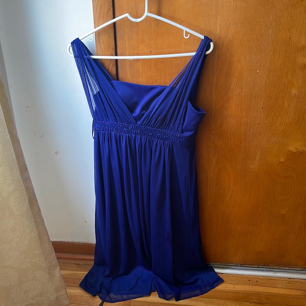 Dark blue dress!